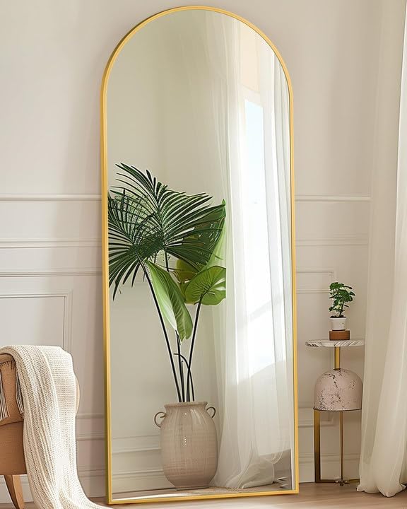 Antok Full Length Mirror, 71"x28" Floor Mirror with Stand, Hanging Mounted Mirrors for Bedroom, Living Room, Cloakroom, Dining Room, Black, Rect