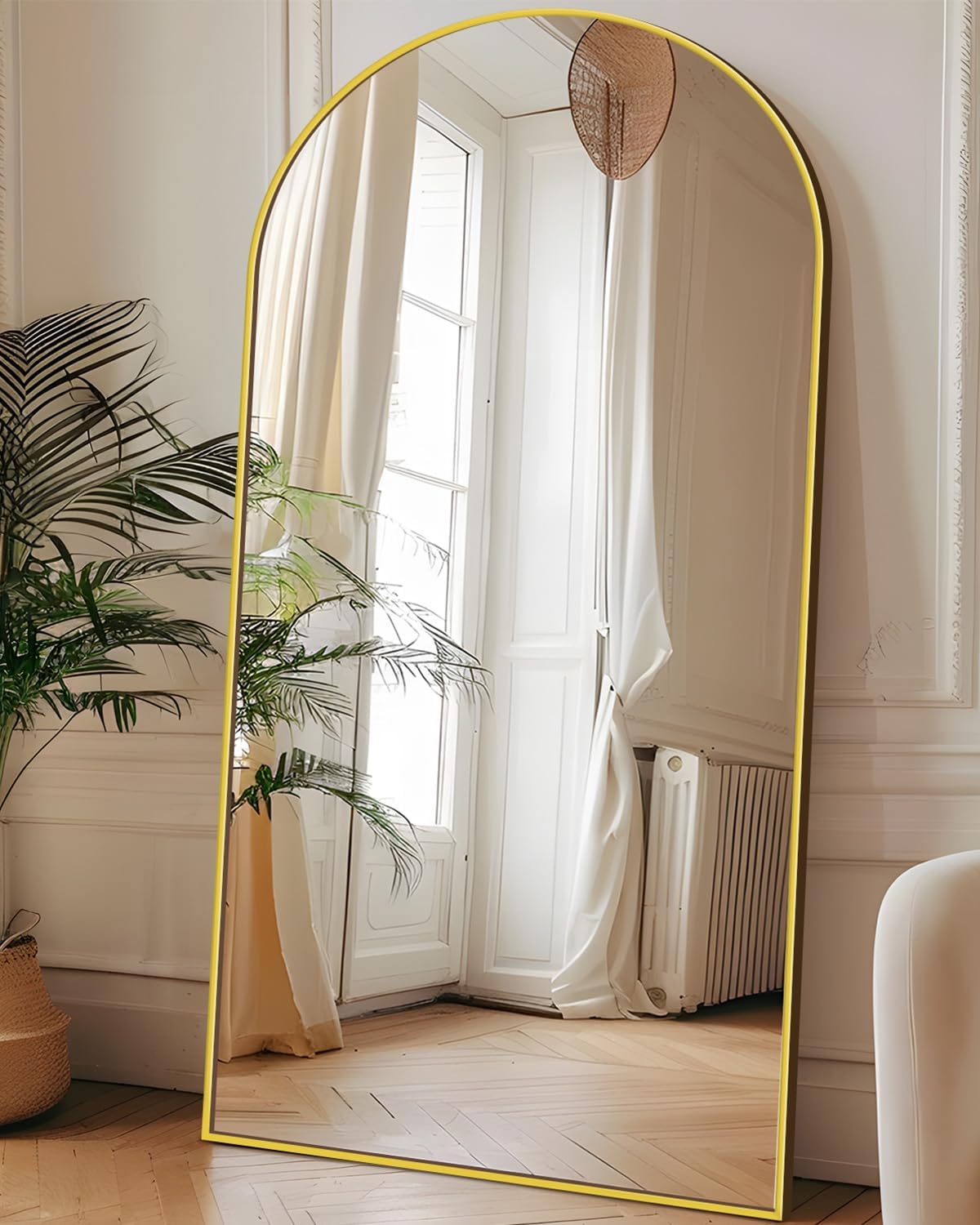 Antok Full Length Mirror, 71"x28" Floor Mirror with Stand, Hanging Mounted Mirrors for Bedroom, Living Room, Cloakroom, Dining Room, Black, Rect