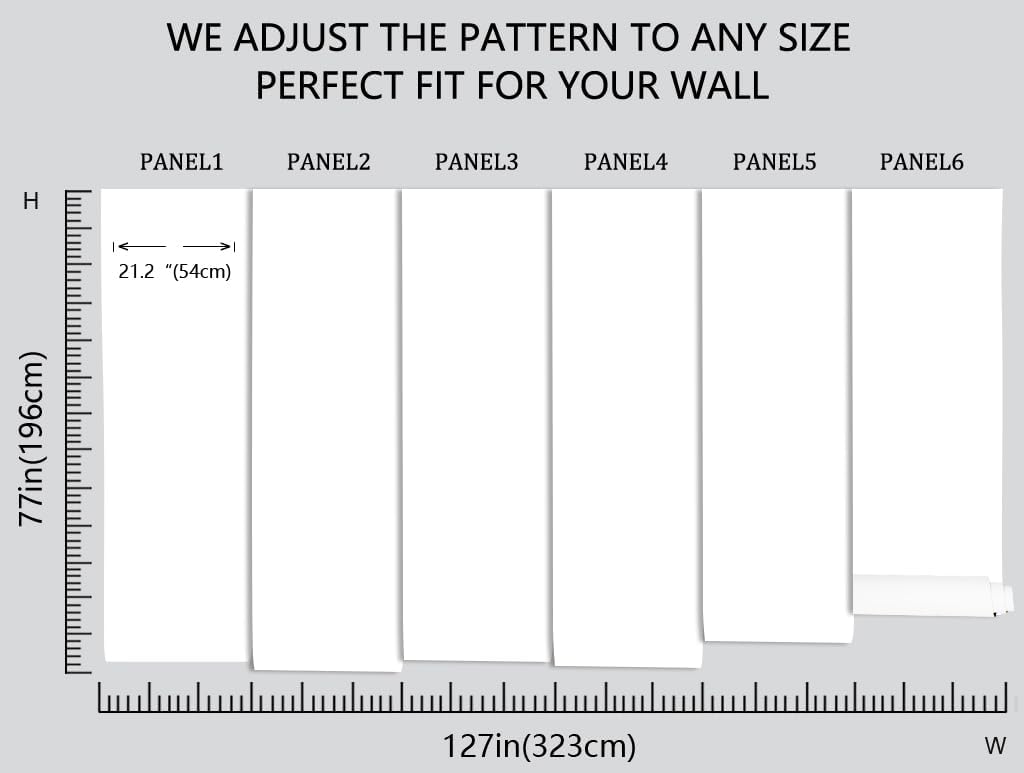 Hazy Forest Wall Mural, Abstract Nature Landscape Wallpaper, Background Wall Decoration Patterns（Non-self-Adhesive）