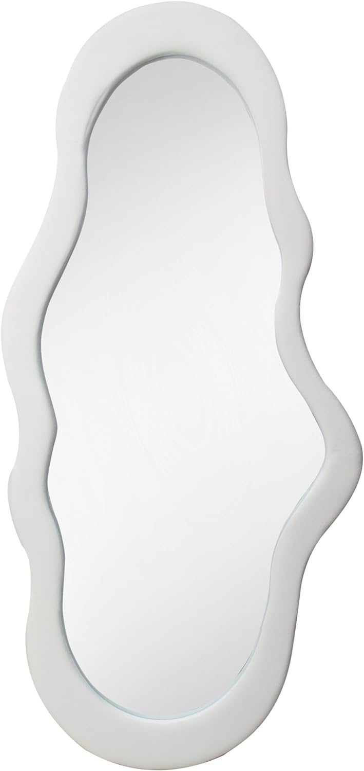 BST FURNH Small Cloud Mirror Unique 44X21 Inch Full Length Wall Mounted Mirror Tall Mirror Full Body Floor Length Mirror Dressing Body Mirror Frameless Mirror for Bedroom Bathroom Living Room