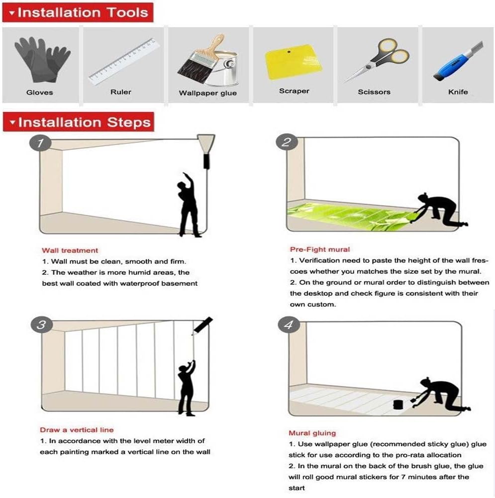 Q QIHANG Non-Pasted European 3D Flowers Damask Wallpaper Luxury for Bedroom Living Room Background Wall Vintage Stripes Home Wall Paper Roll 1.73' W x 32.8' L (Red Matching Style-B)