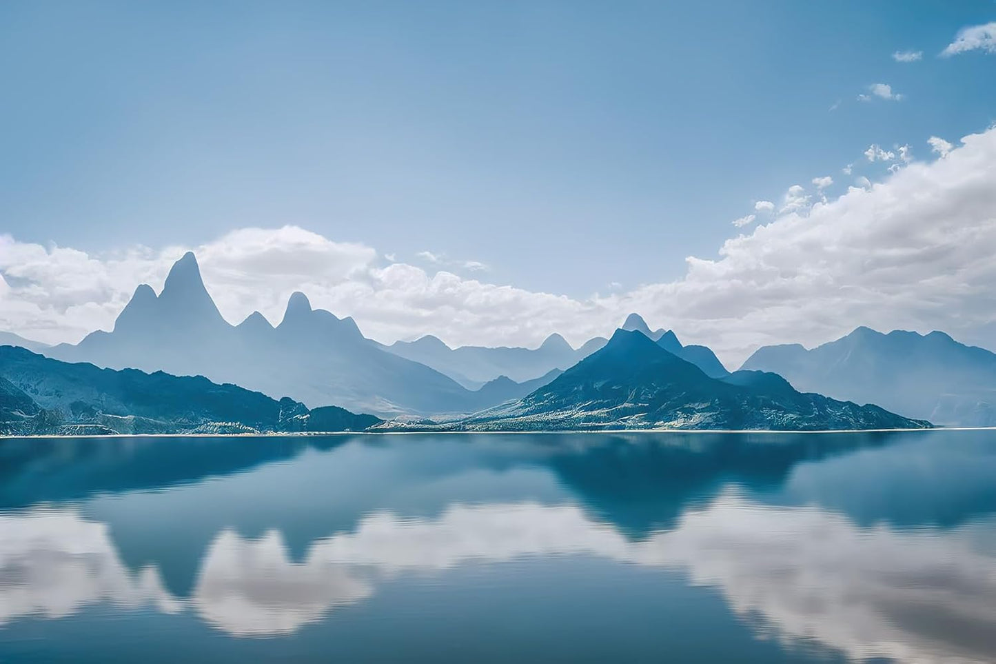 Hazy Forest Wall Mural, Abstract Nature Landscape Wallpaper, Background Wall Decoration Patterns（Non-self-Adhesive）