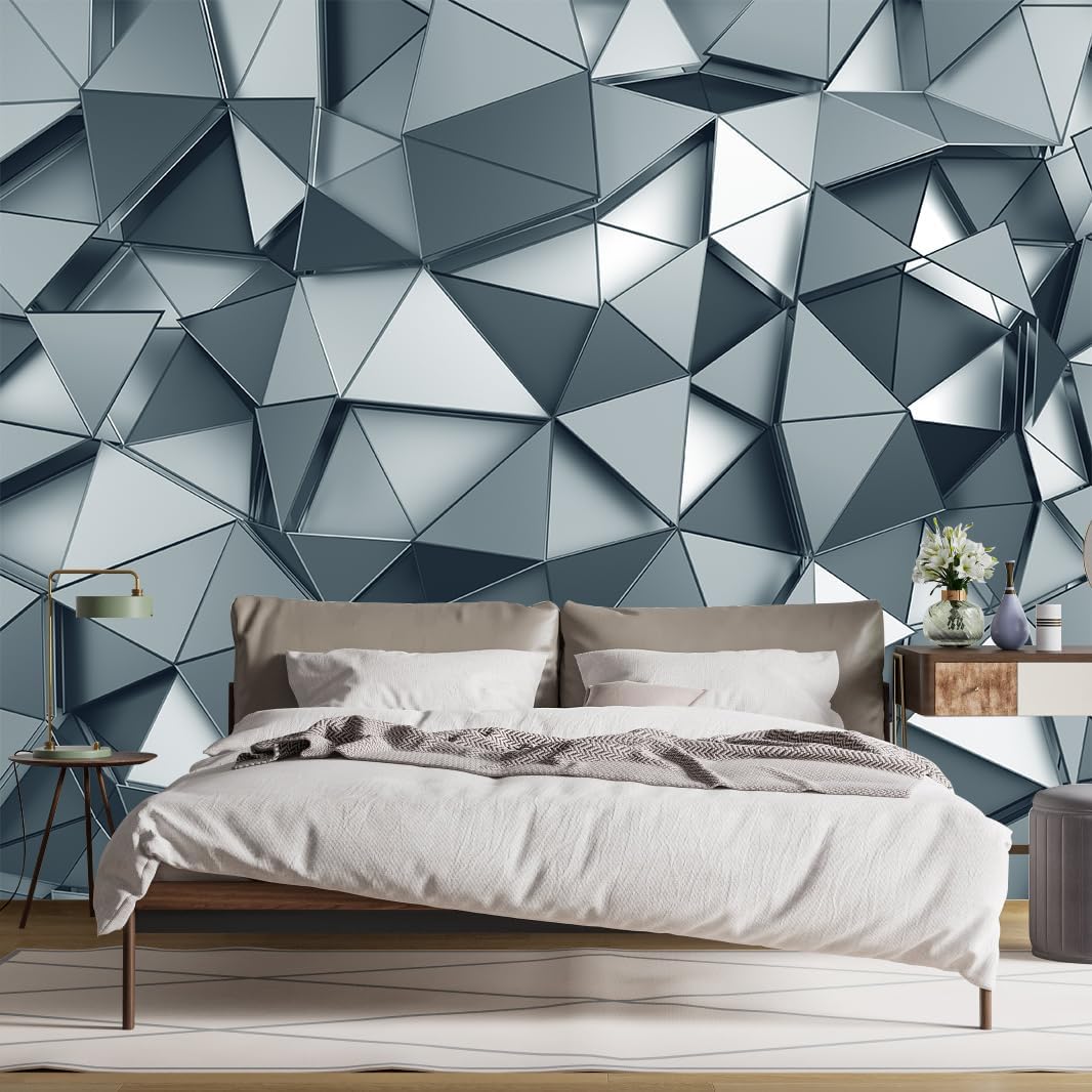 Floral Wallpaper Blue and White Peony Rose Mural Wallpaper for Bedroom Living Room Bathroom Office(Not Peel 'n Stick)