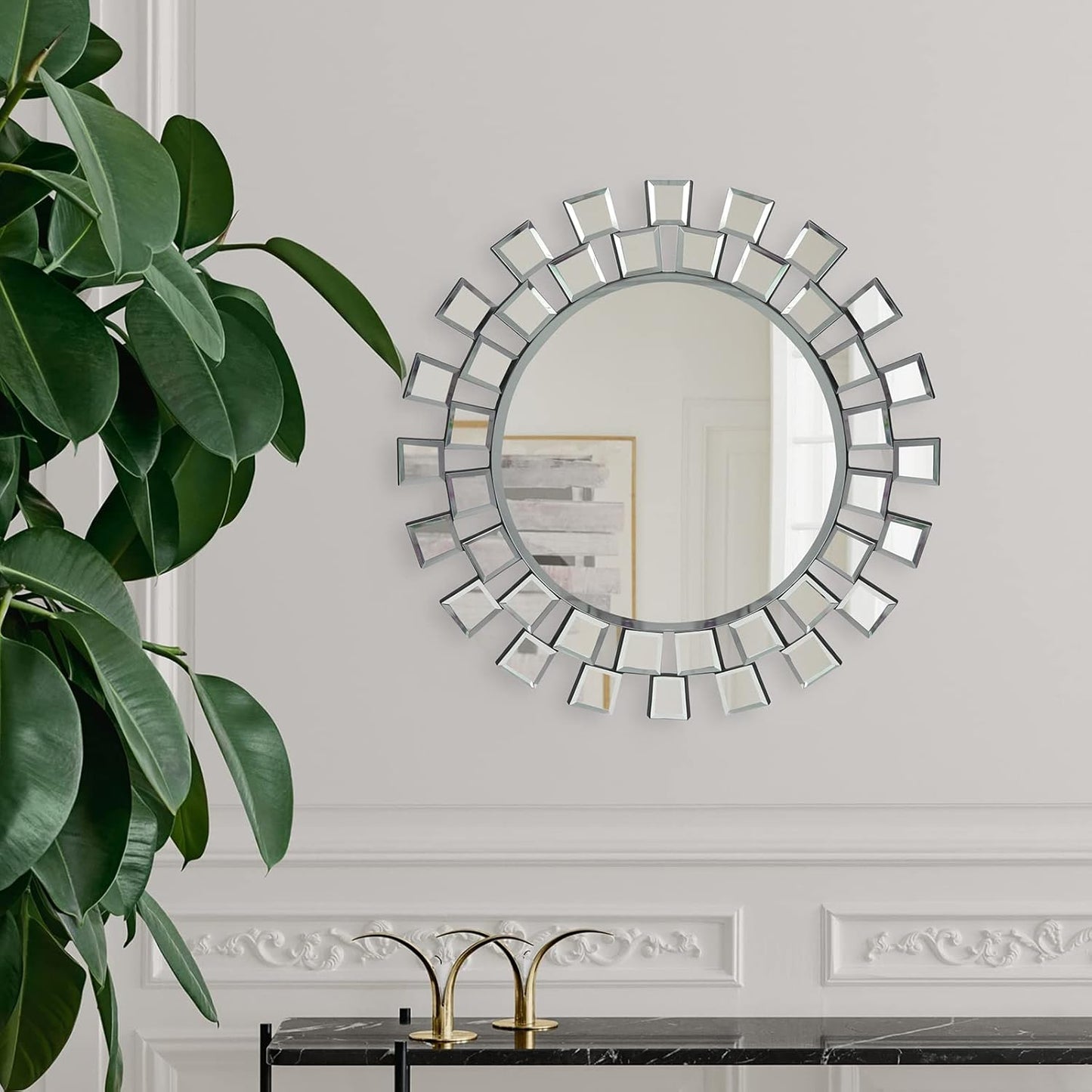 BST FURNH Small Cloud Mirror Unique 44X21 Inch Full Length Wall Mounted Mirror Tall Mirror Full Body Floor Length Mirror Dressing Body Mirror Frameless Mirror for Bedroom Bathroom Living Room