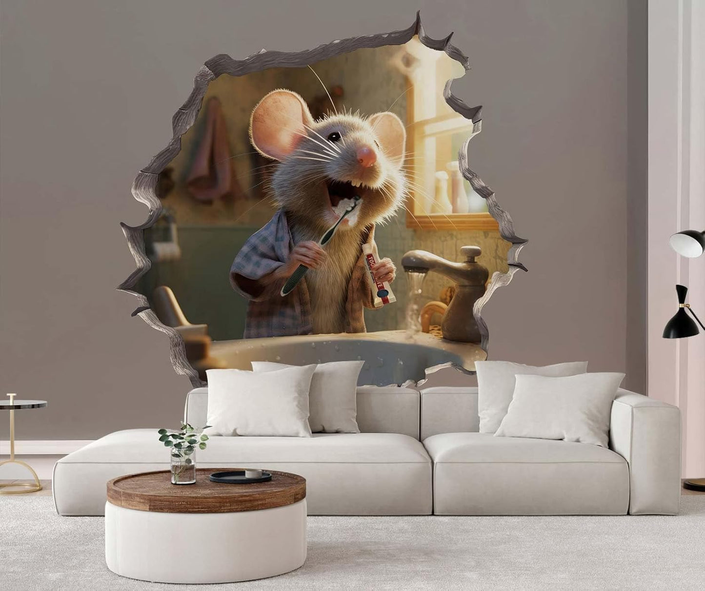 Tropical Plant Forest Wallpaper Mural Animals and Flowers Jungle Landscape Wall Mural for Bedroom Living Room Bathroom