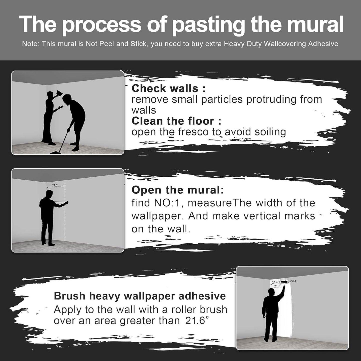 Nature Forest Tree Mural Woodland Landscape Backgrounds Cottage Jungle Wallpaper Extra Large Wall murals for Bedroom Living Room（not Peel and Stick）- 108“x 75"