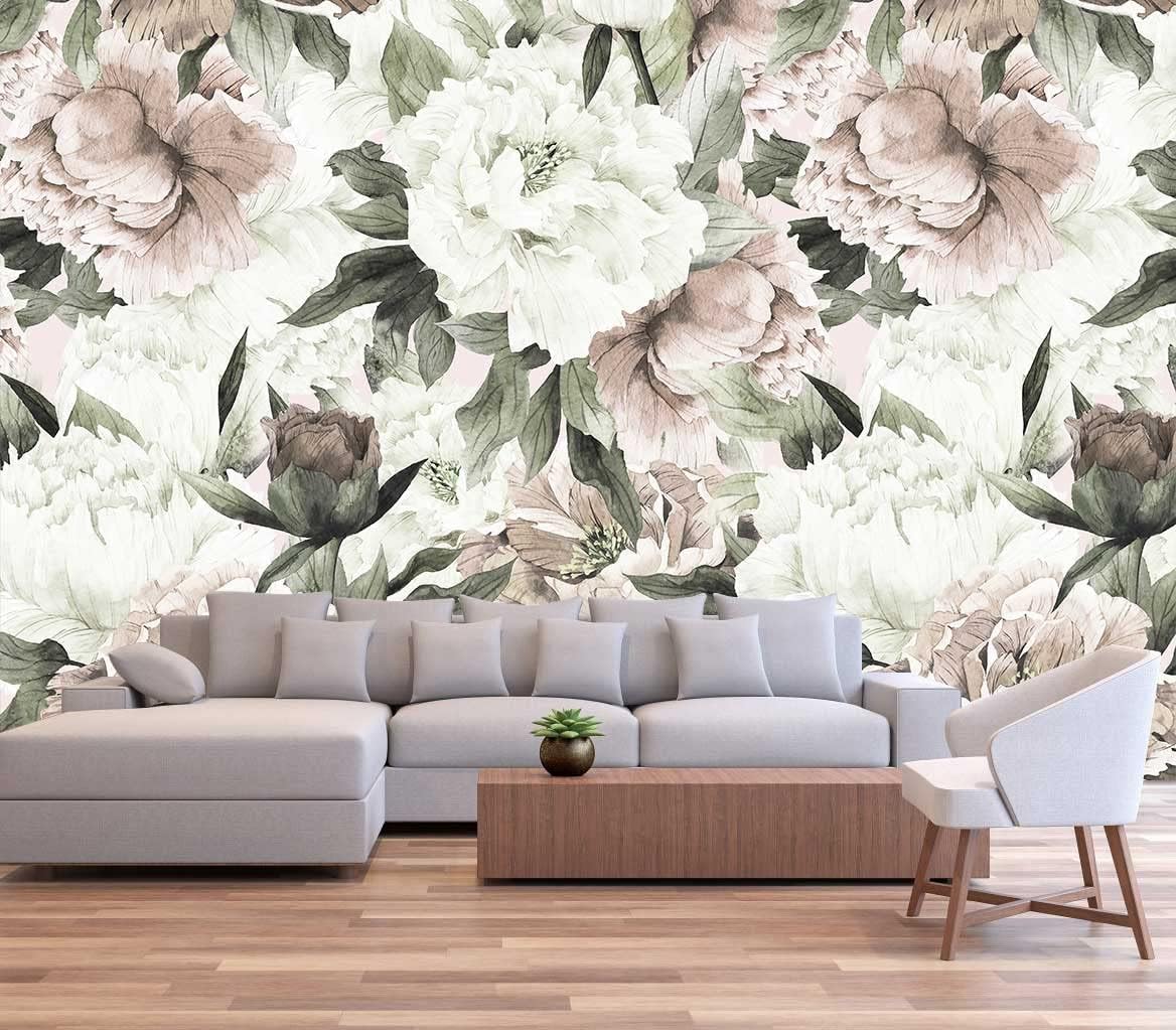 Sunshine Forest Mural Wallpaper Landscape Tree Wallpaper Large Nature Scenery Wall Mural for Living Room (not self-Adhesive)