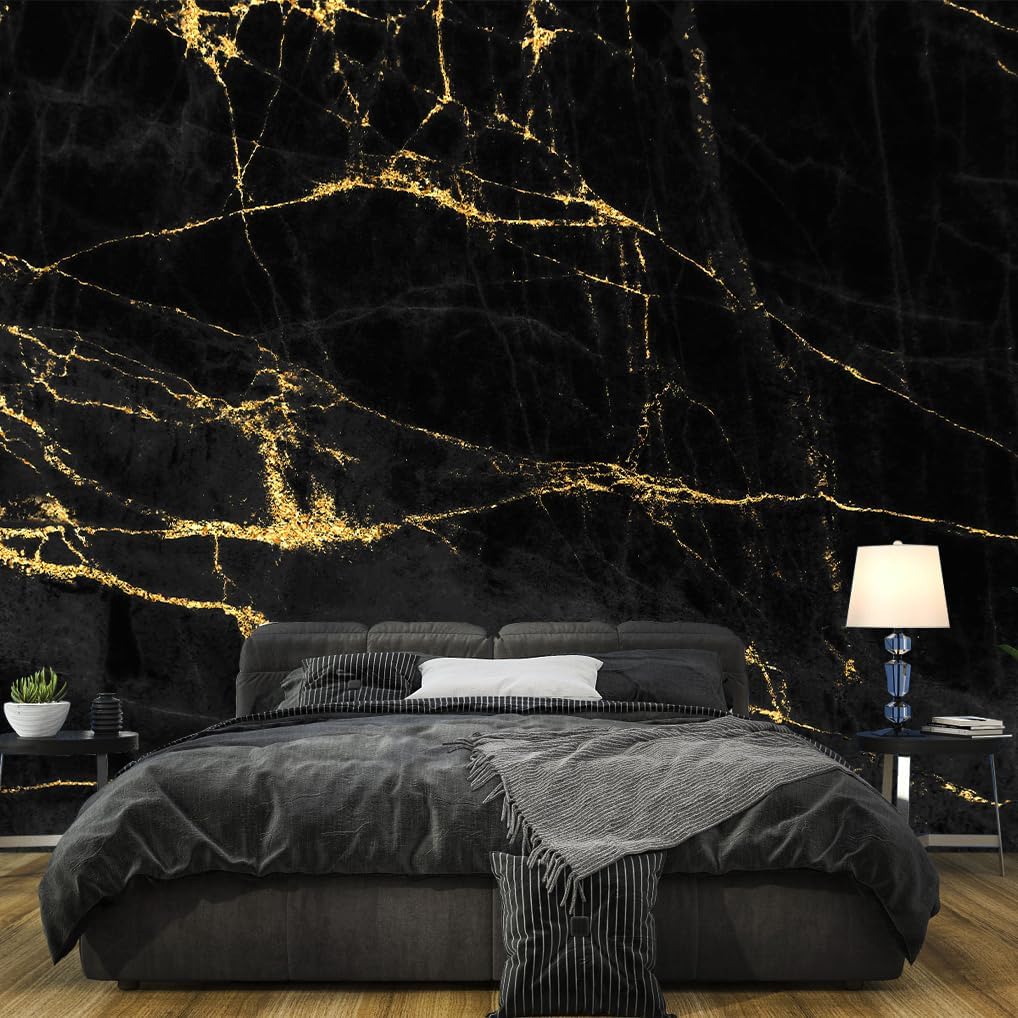 Floral Wallpaper Blue and White Peony Rose Mural Wallpaper for Bedroom Living Room Bathroom Office(Not Peel 'n Stick)