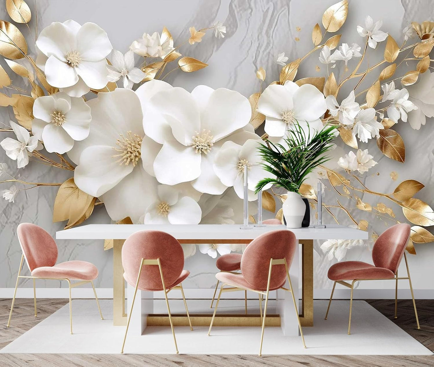 Hazy Forest Wall Mural, Abstract Nature Landscape Wallpaper, Background Wall Decoration Patterns（Non-self-Adhesive）