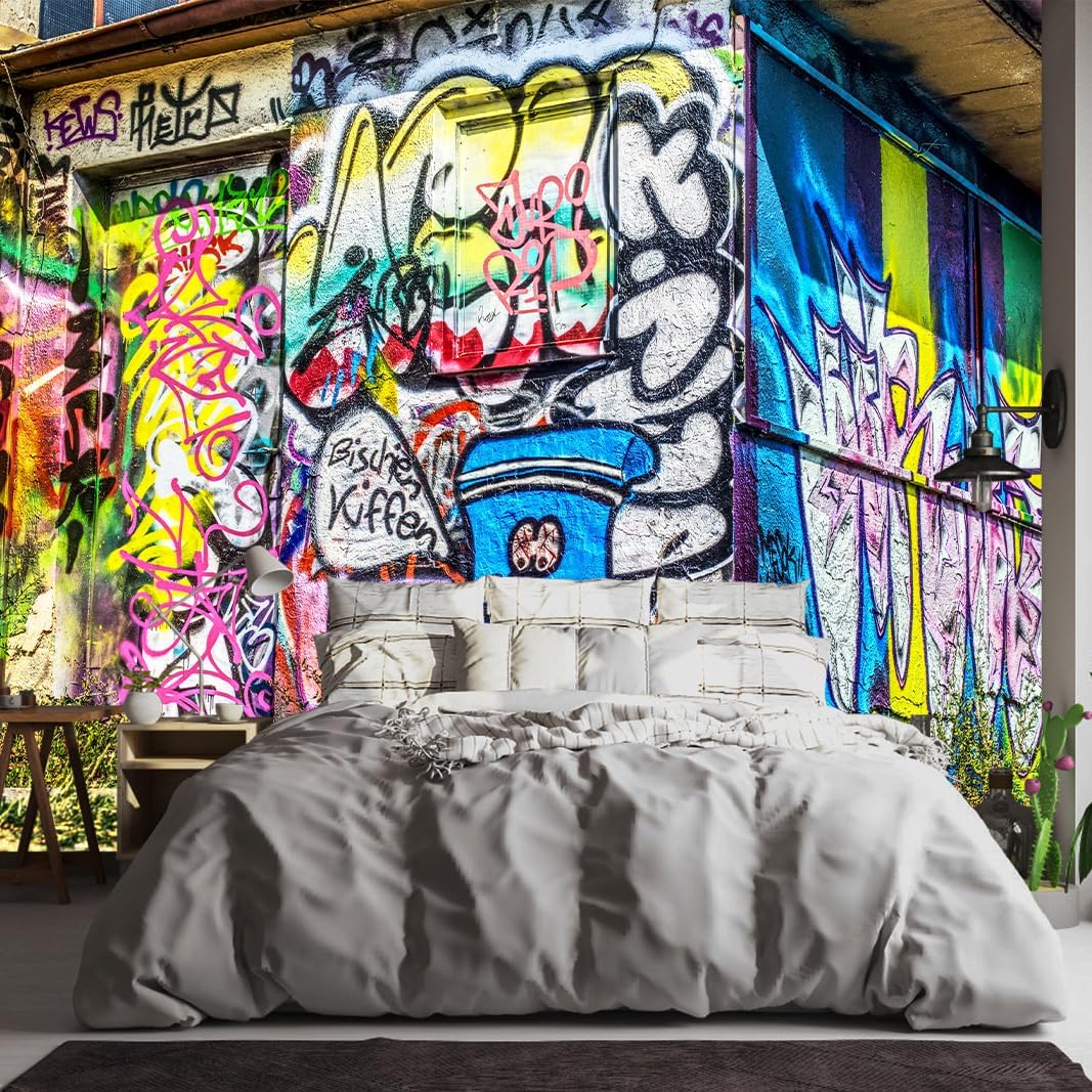 Floral Wallpaper Blue and White Peony Rose Mural Wallpaper for Bedroom Living Room Bathroom Office(Not Peel 'n Stick)