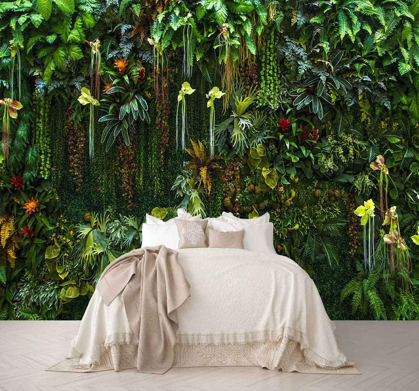 Sunshine Forest Mural Wallpaper Landscape Tree Wallpaper Large Nature Scenery Wall Mural for Living Room (not self-Adhesive)