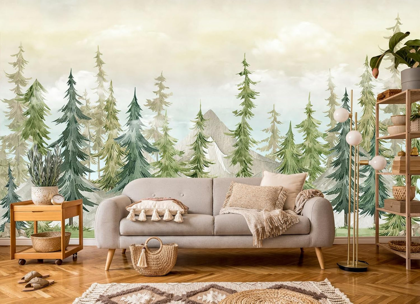 Floral Wallpaper Blue and White Peony Rose Mural Wallpaper for Bedroom Living Room Bathroom Office(Not Peel 'n Stick)