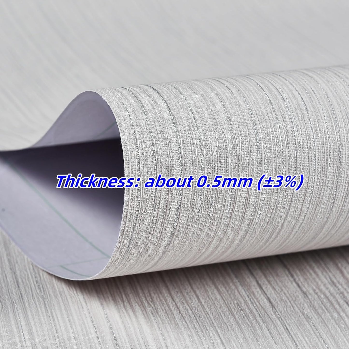 Haimin Grasscloth Wallpaper Textured 24in X 393in Fabric Contact Paper Wall Paper Textured Linen Peel and Stick Self-Adhesive Thick Vinyl Embossed Film Wallpaper (Beige Grey)