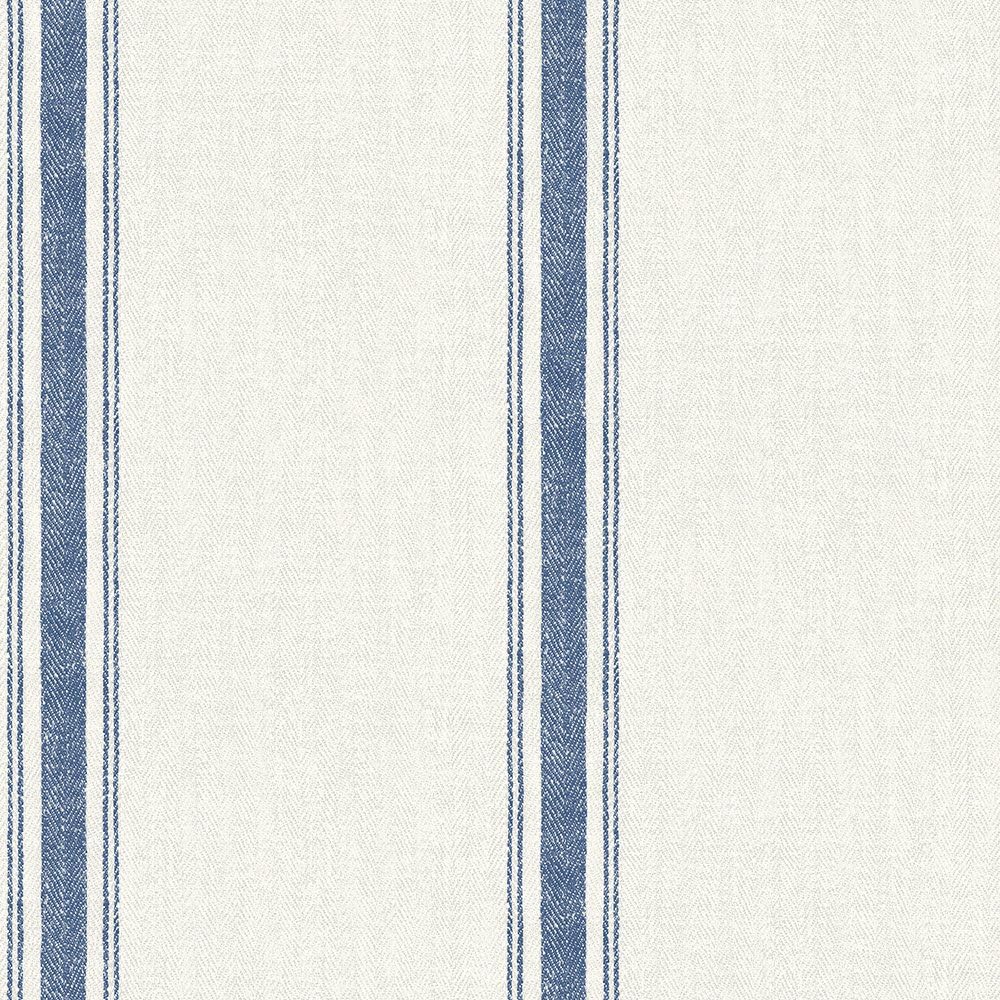 Chesapeake 3115-12462 Linette Fabric Stripe Wallpaper, Blue