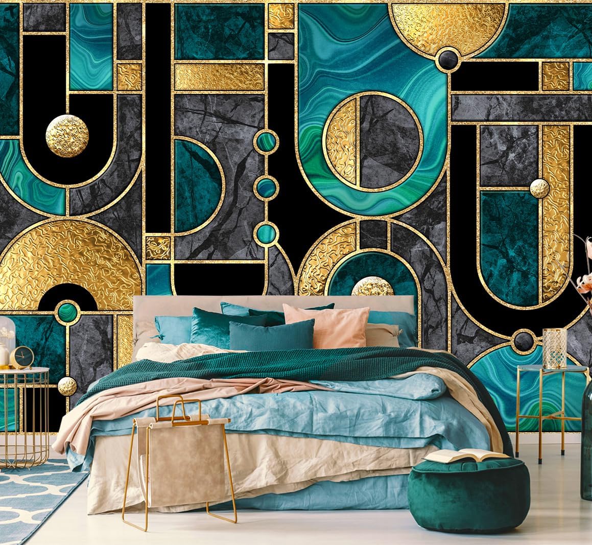 Floral Wallpaper Blue and White Peony Rose Mural Wallpaper for Bedroom Living Room Bathroom Office(Not Peel 'n Stick)