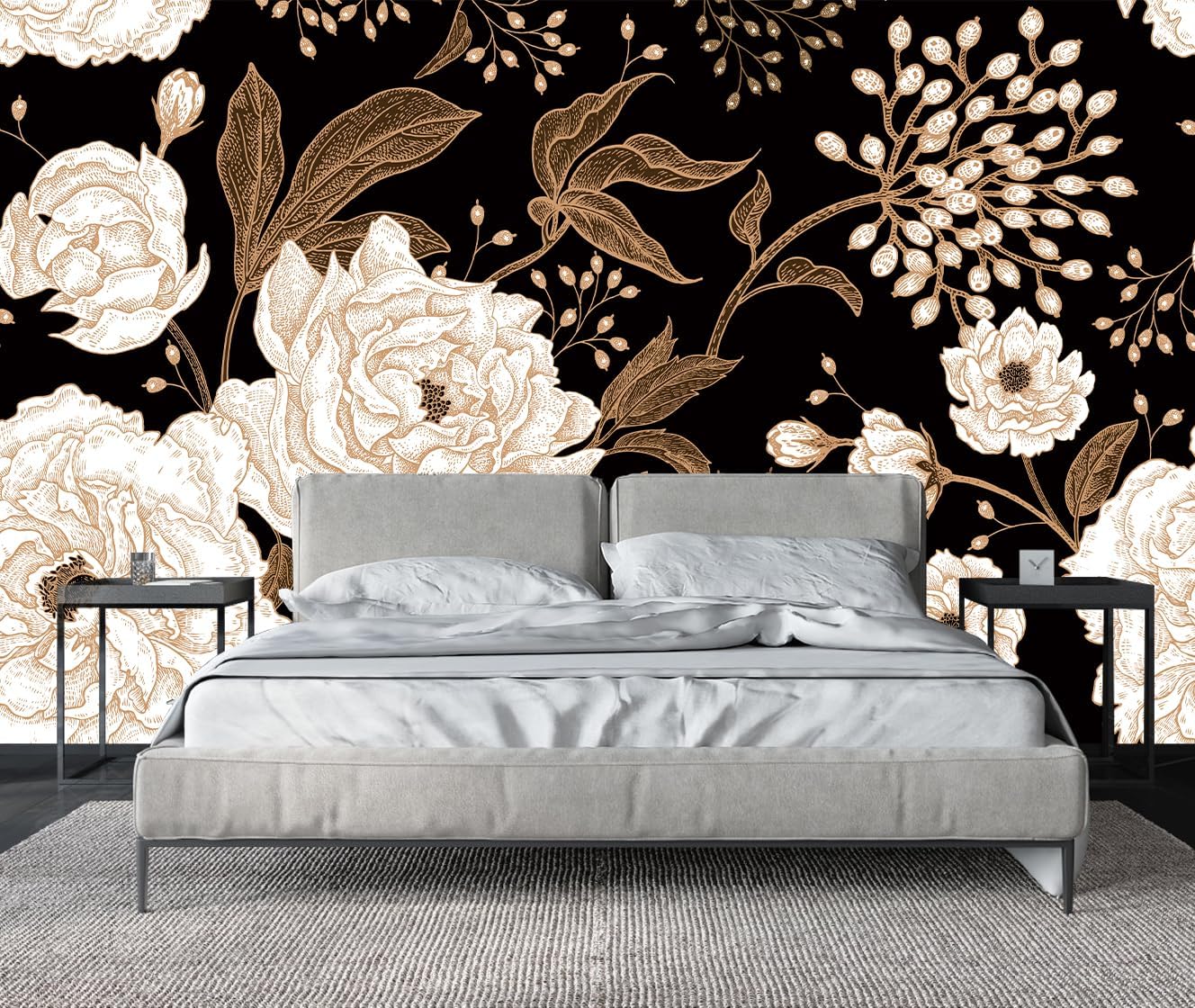 Forest Fabric Mural Wallpaper for Living Room Bedroom Dining Room(Not Self-Adhesive)