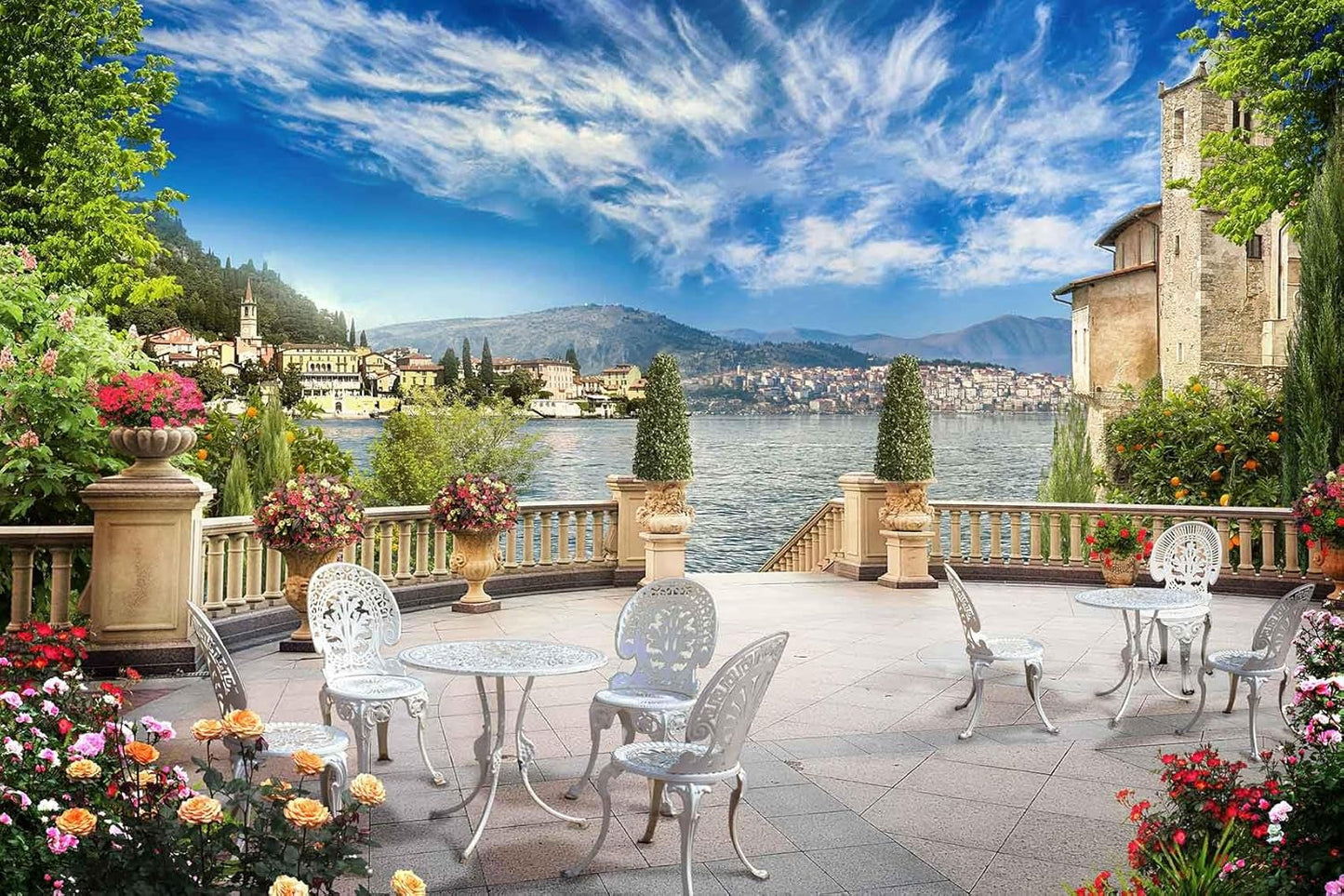 Hazy Forest Wall Mural, Abstract Nature Landscape Wallpaper, Background Wall Decoration Patterns（Non-self-Adhesive）