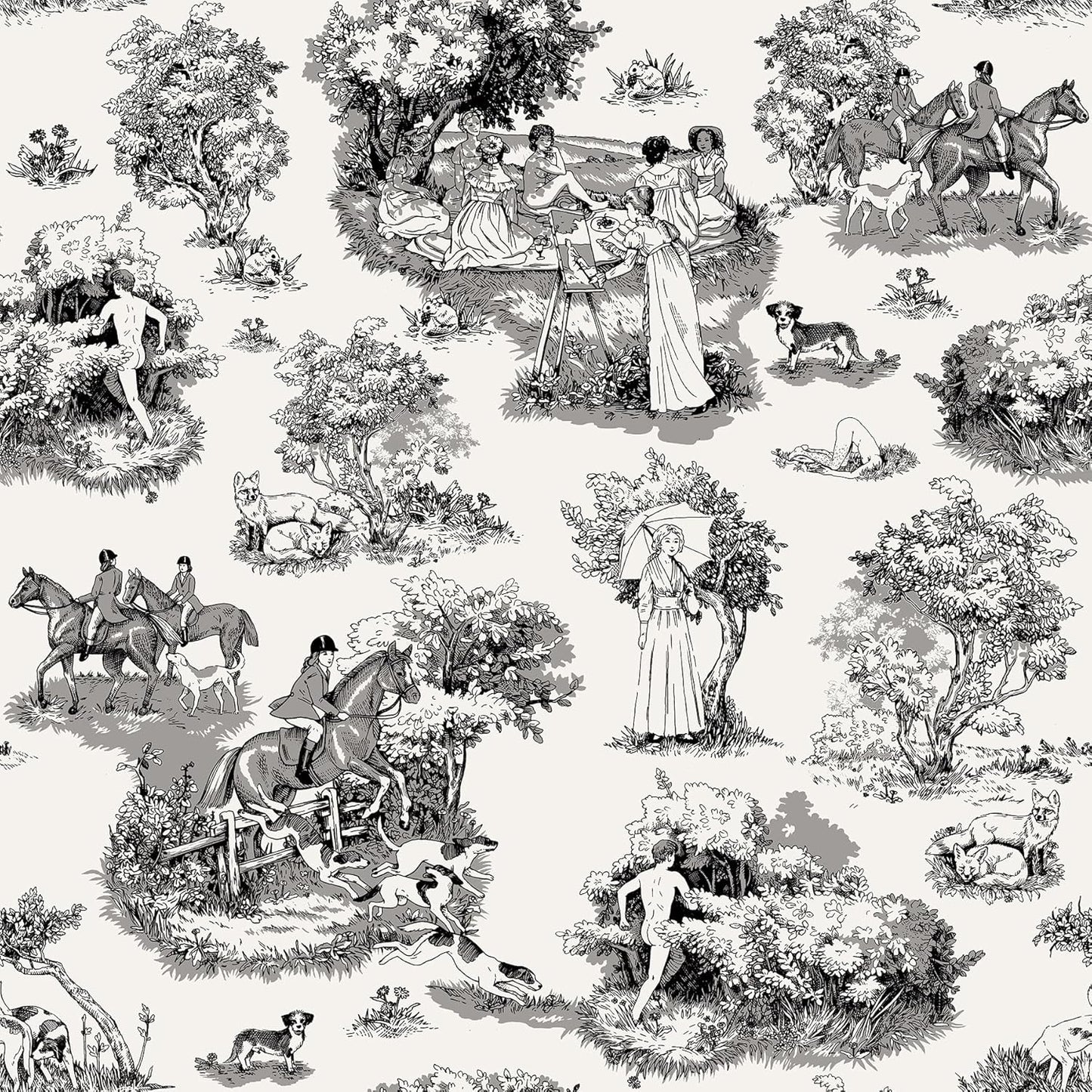 NuWallpaper x Rachel Antonoff Green The Chase Peel and Stick Wallpaper, RAS6261