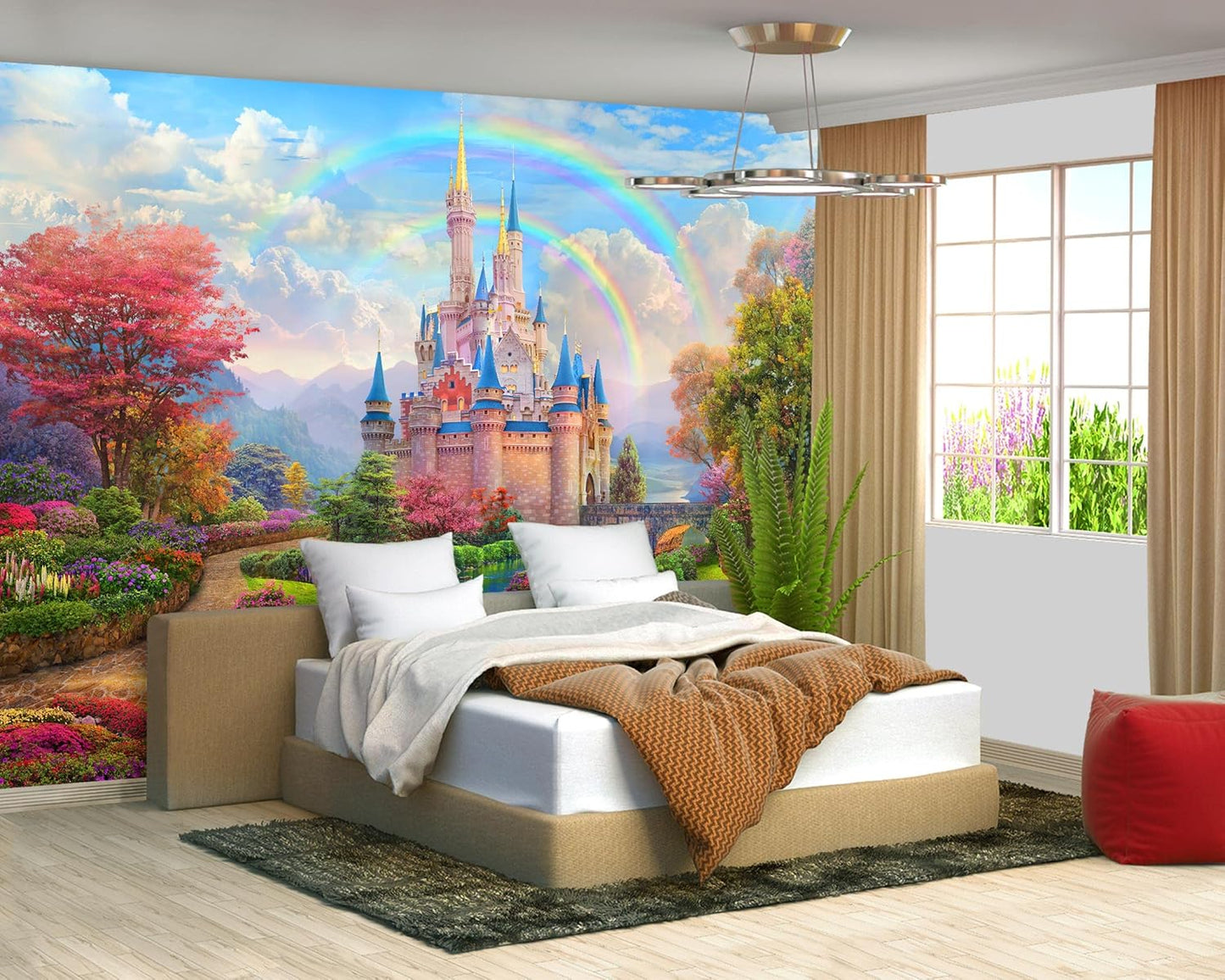 Castle Mural Large Wallpaper for Living Room Bedroom (Papel tapiz para pared de habitatacion) 151" x 105" (It's not Peel and Stick)
