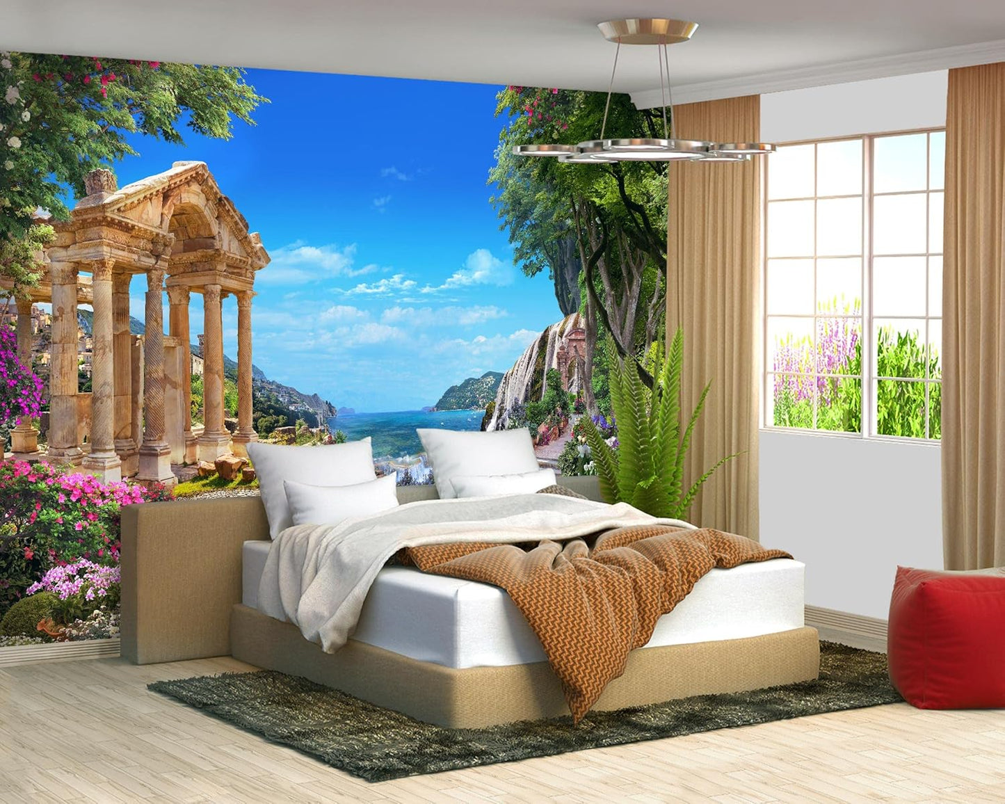 Castle Mural Large Wallpaper for Living Room Bedroom (Papel tapiz para pared de habitatacion) 151" x 105" (It's not Peel and Stick)