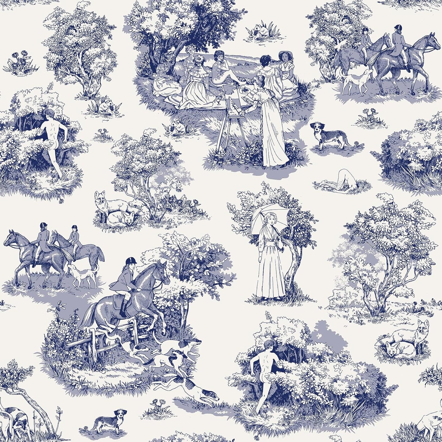 NuWallpaper x Rachel Antonoff Green The Chase Peel and Stick Wallpaper, RAS6261